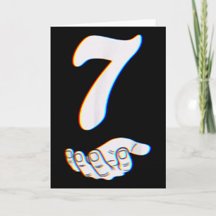 Tarjeta Traje de Halloween Número 7 Coincidente 67 Meme Ho