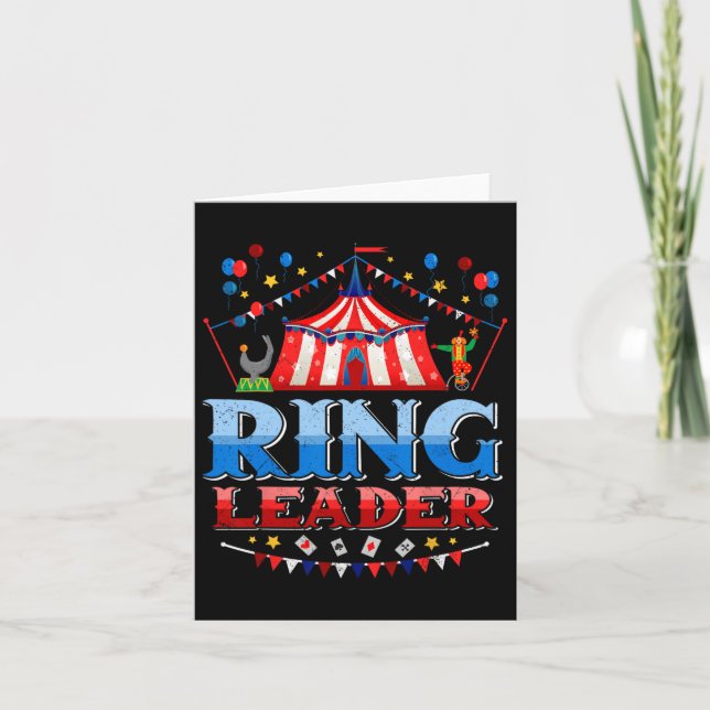 Tarjeta Traje de líder de circo personal de circo carnaval (Anverso)