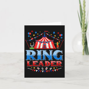 Tarjeta Traje de líder de circo personal de circo carnaval