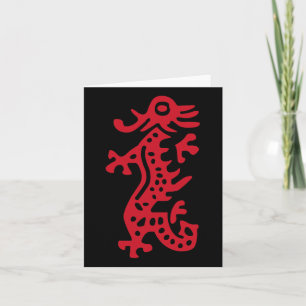 Tarjeta Traje de Mahjong Ficha del Dragón Rojo Mahjong Chi