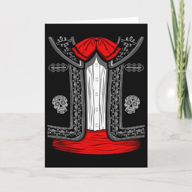 Tarjeta Traje de Mariachi Charro Mexicano Cinco De Mayo (Anverso)