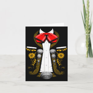 Tarjeta traje de mariachi mexicano divertido charro mexica
