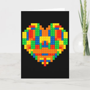 Tarjeta Traje de niño pequeño constructor divertido ladril