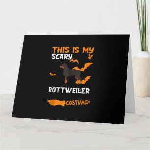 Tarjeta Traje de Rottweiler Halloween Perro perezoso