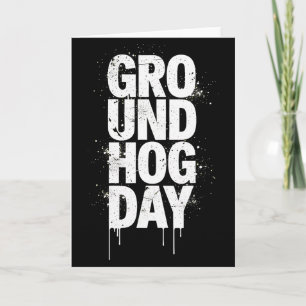 Tarjeta Traje del Día de la Marmota de Punxy Phils 2 de fe