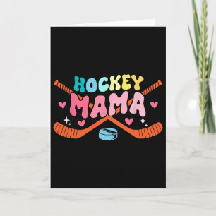 Tarjeta Traje del Día del Padre Mamá Jugador de Hockey Fan