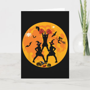 Tarjeta Traje divertido de animadora para Halloween porris