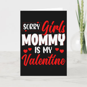 Tarjeta Traje divertido de broma para niñas Mamá es mi San