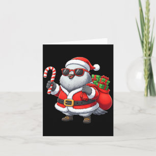 Tarjeta Traje divertido de Geon de Navidad Santa Claus Nav