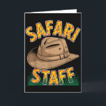 Tarjeta Traje genial de safari para hombres mujeres niños<br><div class="desc">Traje genial de safari para hombres mujeres niños adultos Safari africano</div>