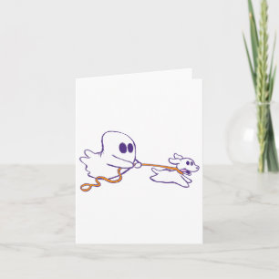 Tarjeta Traje gráfico de Halloween para el perro fantasma