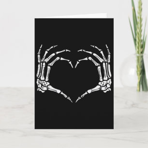 Tarjeta Traje Retro de Halloween Señal de Corazón con Mano