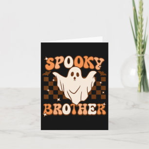 Tarjeta Traje Retro Groovy Fantasma Espeluznante Hermano A