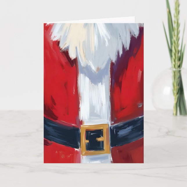 Tarjeta Traje Rojo de Santa Navidad (Anverso)