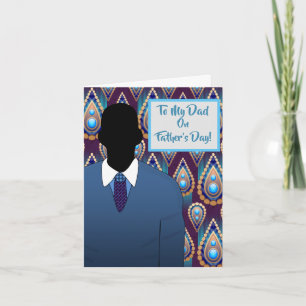 Tarjeta Traje y corbata del Día del Padre afroamericano