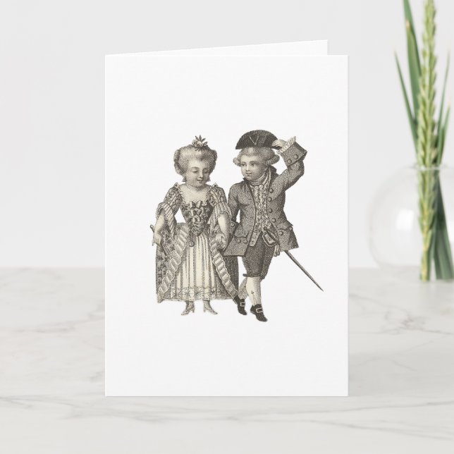 Tarjeta Trajes del vintage de Marie Antonieta Louis XVI (Anverso)