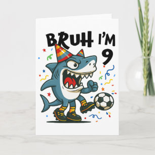 Tarjeta Tralalero Tralala Cerebro Rojo Italiano Niño Fútbo