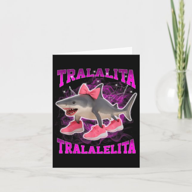 Tarjeta Tralalita Tralalelita Divertido Italiano Brainrot  (Anverso)