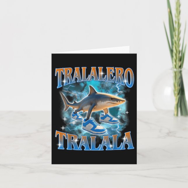 Tarjeta Tralero Tralala Tiburón Meme Bootle (Anverso)