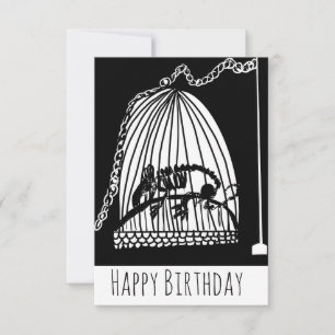 Tarjeta Trampa de jaula de rata espeluznante cumpleaños ne