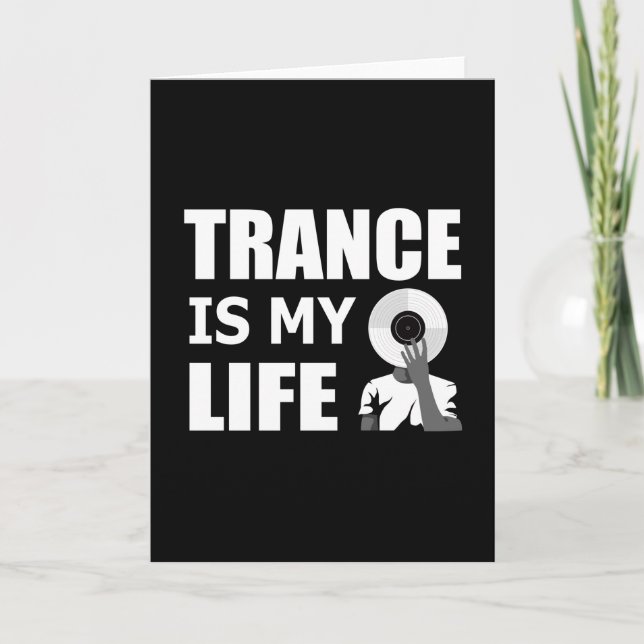 Tarjeta Trance Techno Music Rave DJ House Dance Gift Idea (Anverso)