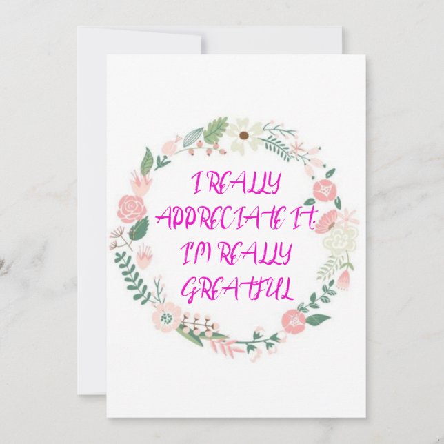 Tarjeta Trand thanku (Anverso)