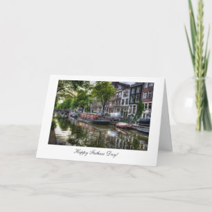 Tarjeta Tranquila escena del Canal - Feliz Día de los Padr