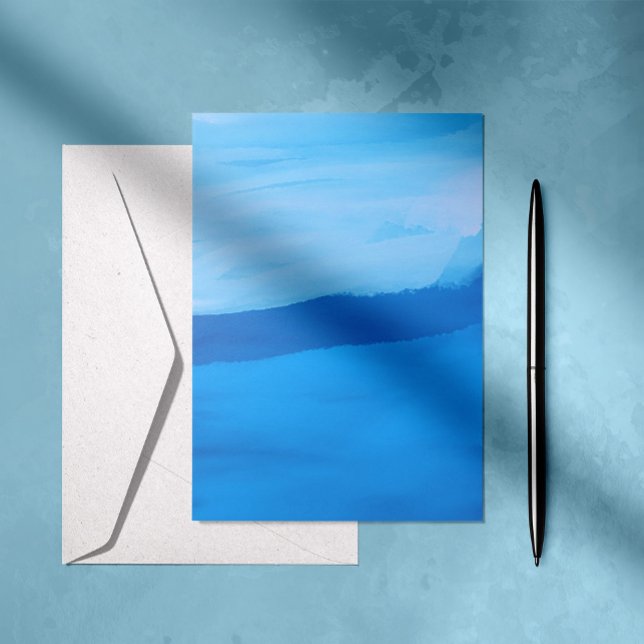 Tarjeta Tranquilidad de acuarela azul (Subido por el creador)