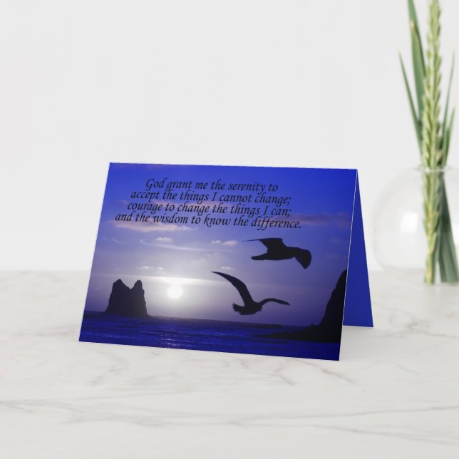 Tarjeta tranquilidad, oración azul, permanencia fuerte! ta (Anverso)