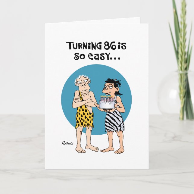 Tarjeta Tranquilizador cumpleaños número 86 (Anverso)