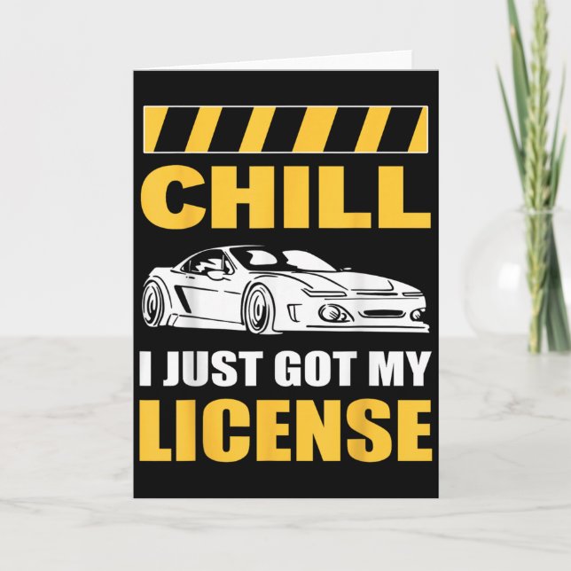 Tarjeta Tranquilo, acabo de obtener mi licencia Nuevo cond (Anverso)
