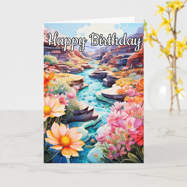 Tarjeta Tranquilo Día De Verano Tarde En La Cara (flor amarilla)