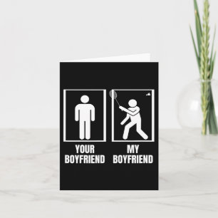 Tarjeta Transborda tu novio Mi novio Funny Dminton