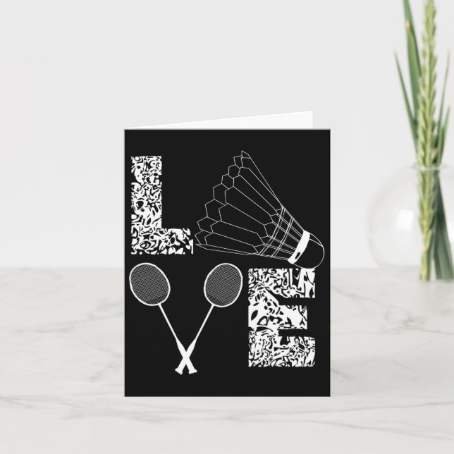 Tarjeta Transbordador Badminton Player Lover (Anverso)