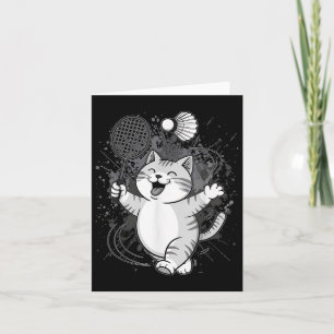 Tarjeta Transbordador de jugador de Cute Kitty Badminton