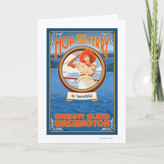 Tarjeta Transbordador del montar a caballo de la mujer - (Anverso)