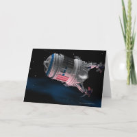 Transbordador espacial que está en órbita Marte