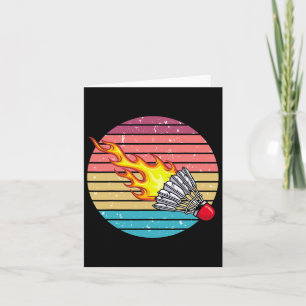 Tarjeta Transbordador Retro Fun Badminton Sports Player Co