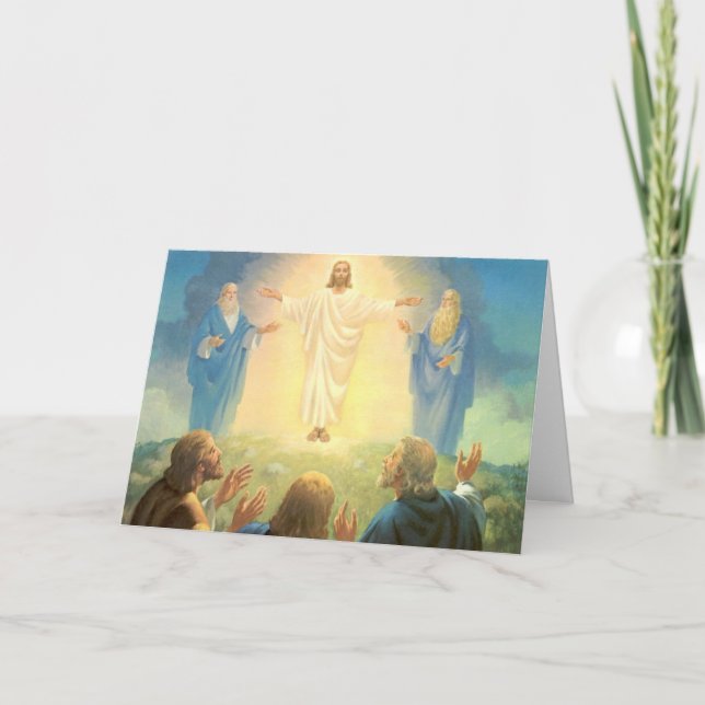 Tarjeta Transfiguración de Jesucristo, religión vintage (Anverso)
