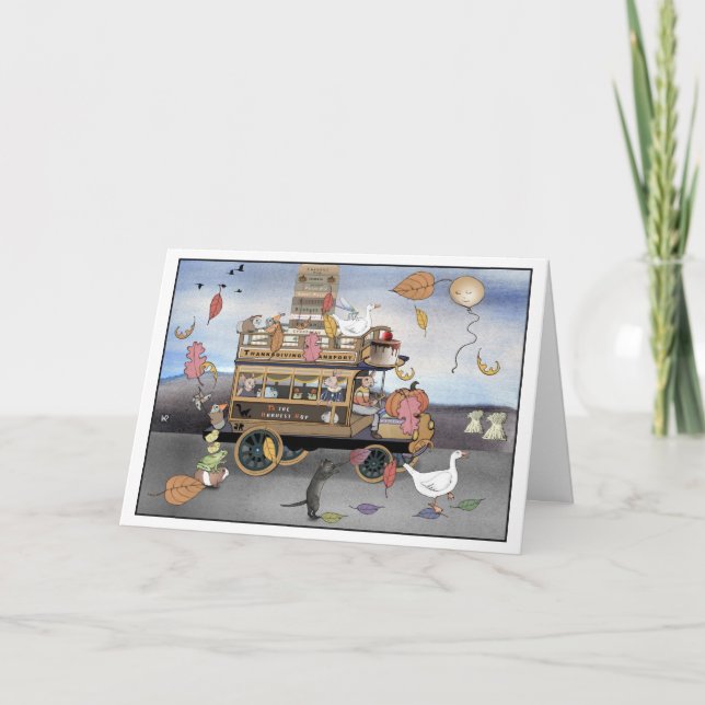 Tarjeta Transporte de Acción de Gracias (Anverso)