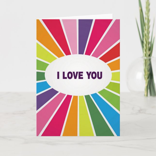 Tarjeta Trapezoidal Romántica Te Amo (Anverso)