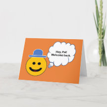 Tarjeta trasera de bienvenida