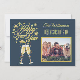 Tarjeta trasera delantera multiCollage de fotos de