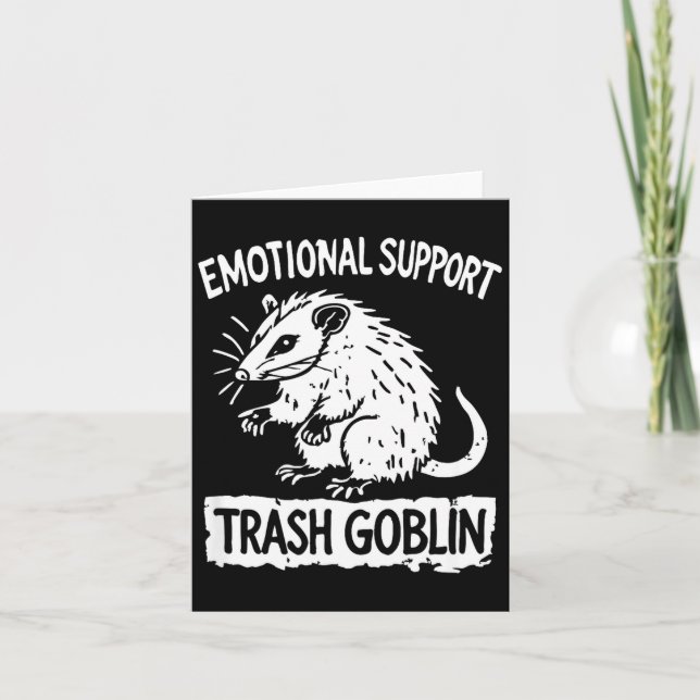 Tarjeta Trash Goblin Ssum Emotional Suprt Funny Meme  (Anverso)