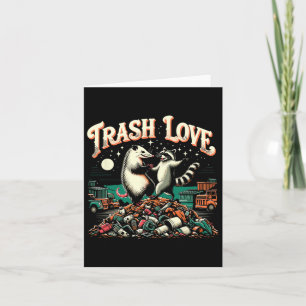 Tarjeta Trash Love Raccoon Possum