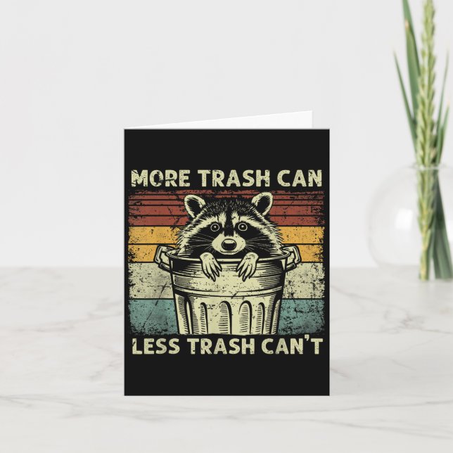 Tarjeta Trash Panda Raccoon It's Called Trash Can Not Tras (Anverso)