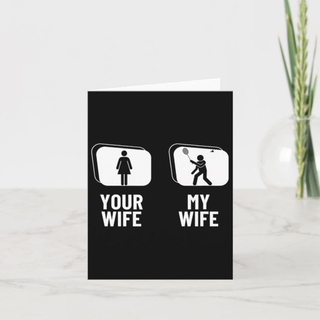 Tarjeta Trasladar a tu esposa Mi esposa Hussein Funny Dmin (Anverso)