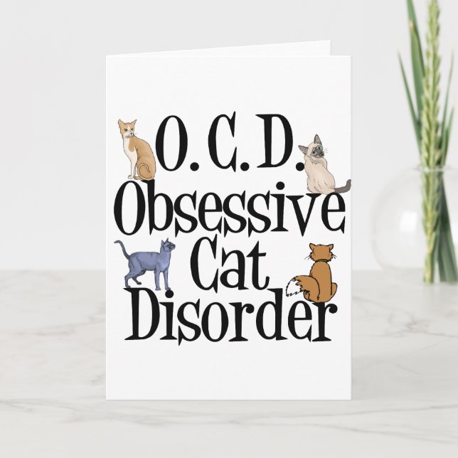 Tarjeta  Trastorno obsesivo del gato (Anverso)