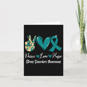 Tarjeta Trastornos del estrés Conciencia Paz Amor Esperanz