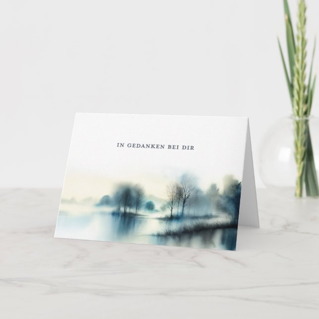 Tarjeta Trauerkarte "In Gedanken bei dir"  (Anverso)